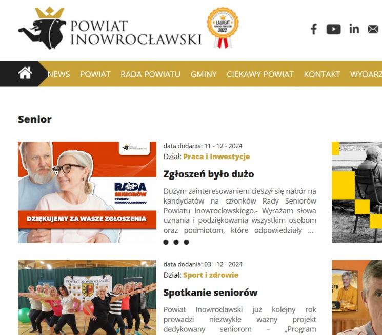 zdjęcie print screen strony internetowej elementy graficzne i tytuły arytkułów