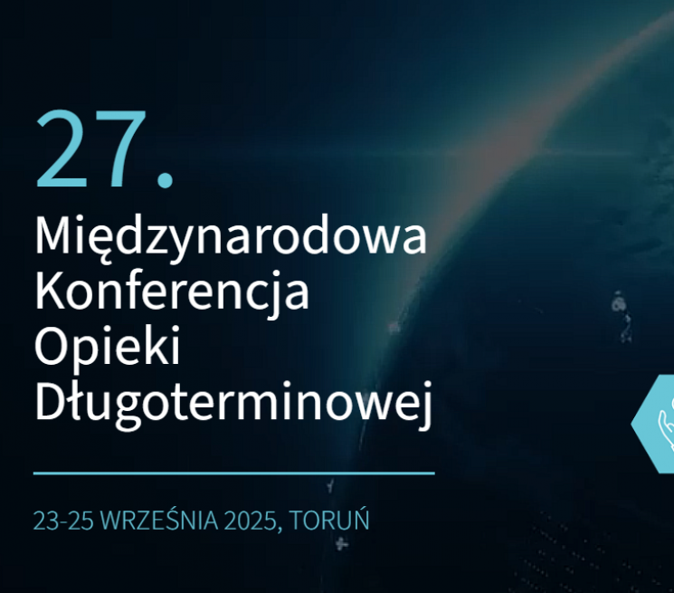 grafika informacja o konferencji ikonki symbolizujące opiekę nad osobami niesamodzielnymi