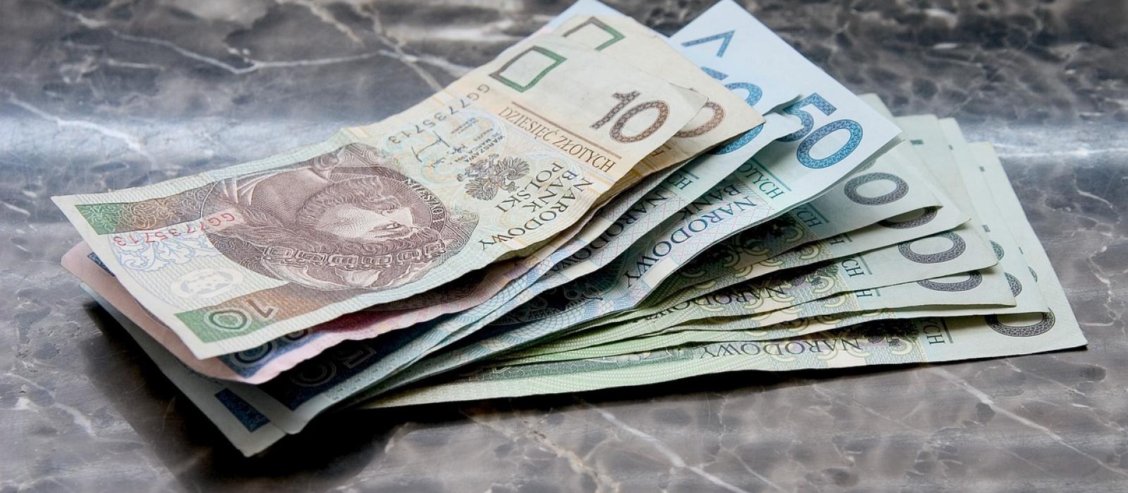 zdjęcie na stole leży kilka polskich banknotów