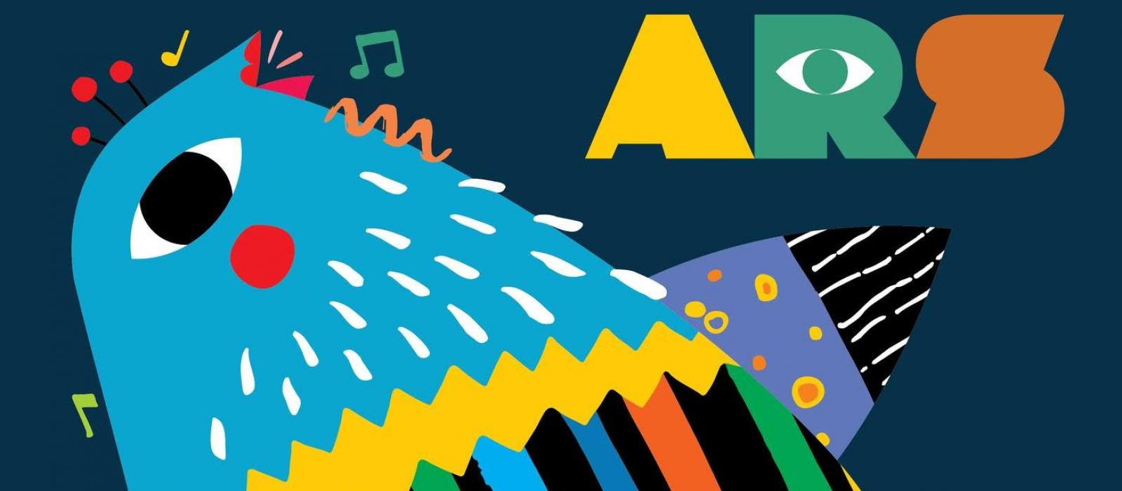 grafika ARS kolorowy ptak w grafice folklorystycznej